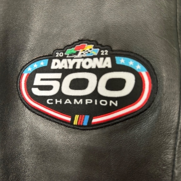 Designer Leather Jacket Burk's Bay 2022 Daytona 500 Champion Signed NWT NASCAR - Picture 2 of 10